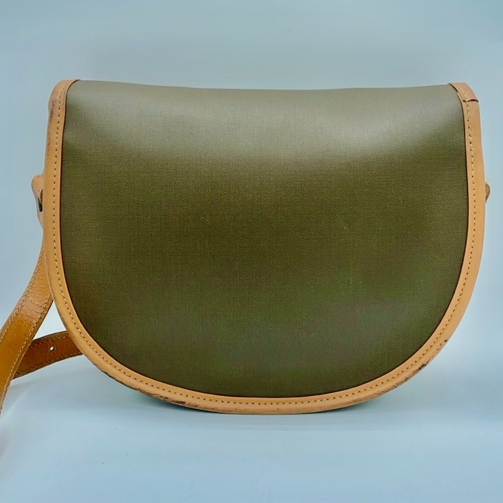 CHRISTIAN DIOR **Vintage** Olive Green 💚 and Tan Women's Crossbody Bag 🏹 EUC ♥️ - Picture 7 of 9